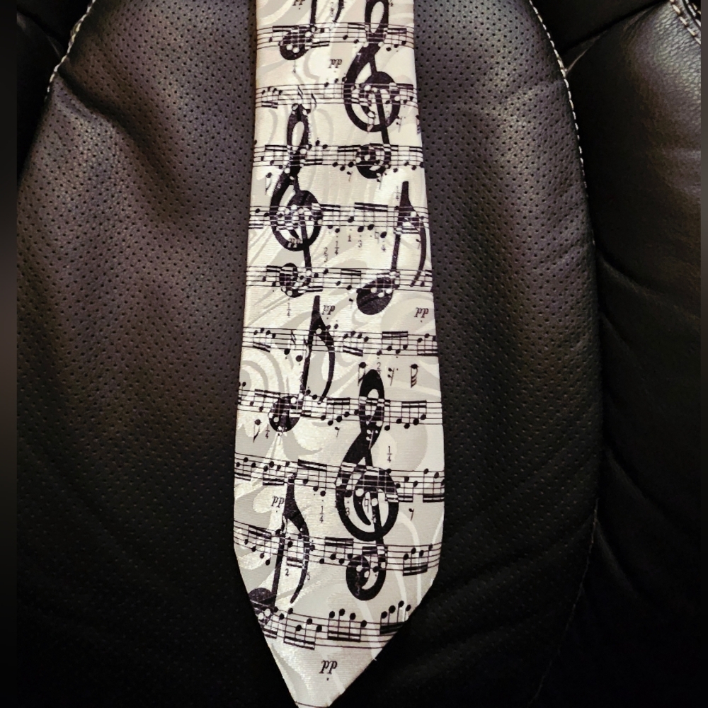 Musical Note Pattern Tie